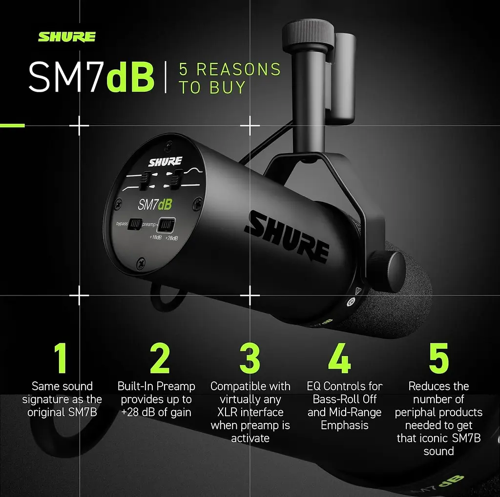 Мікрофон Shure SM7DB - фото 6