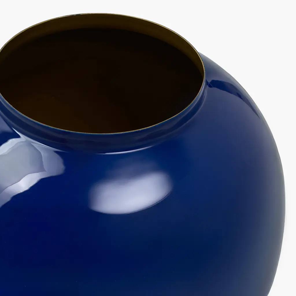 Ваза MBM HOME Элизиум железная глубокий синий - золотой 230х230х210 мм (VB-05 DEEP BLUE/GOLD) - фото 4