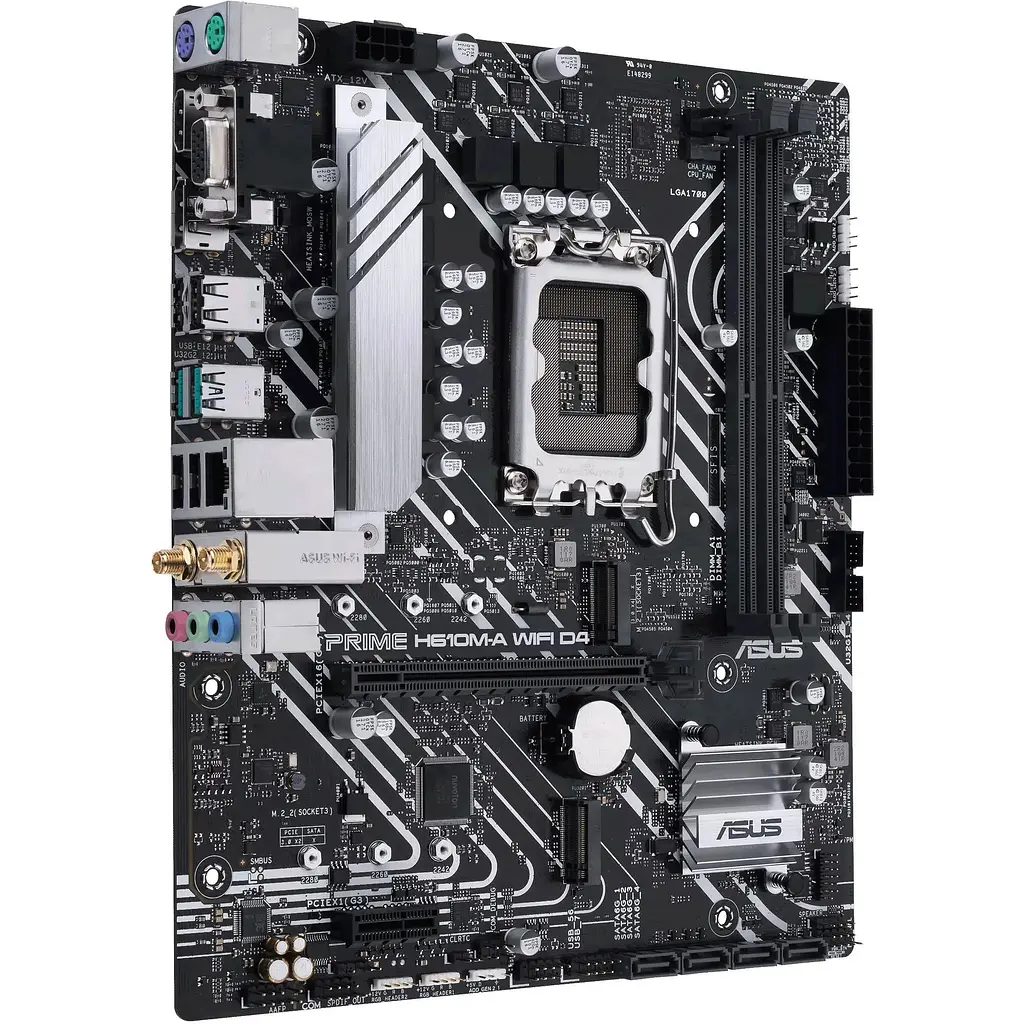 Материнська плата Asus Prime H610M-A WIFI D4 s1700 H610 2xDDR4 M.2 HDMI D-Sub DP Wi-Fi BT mATX - фото 4