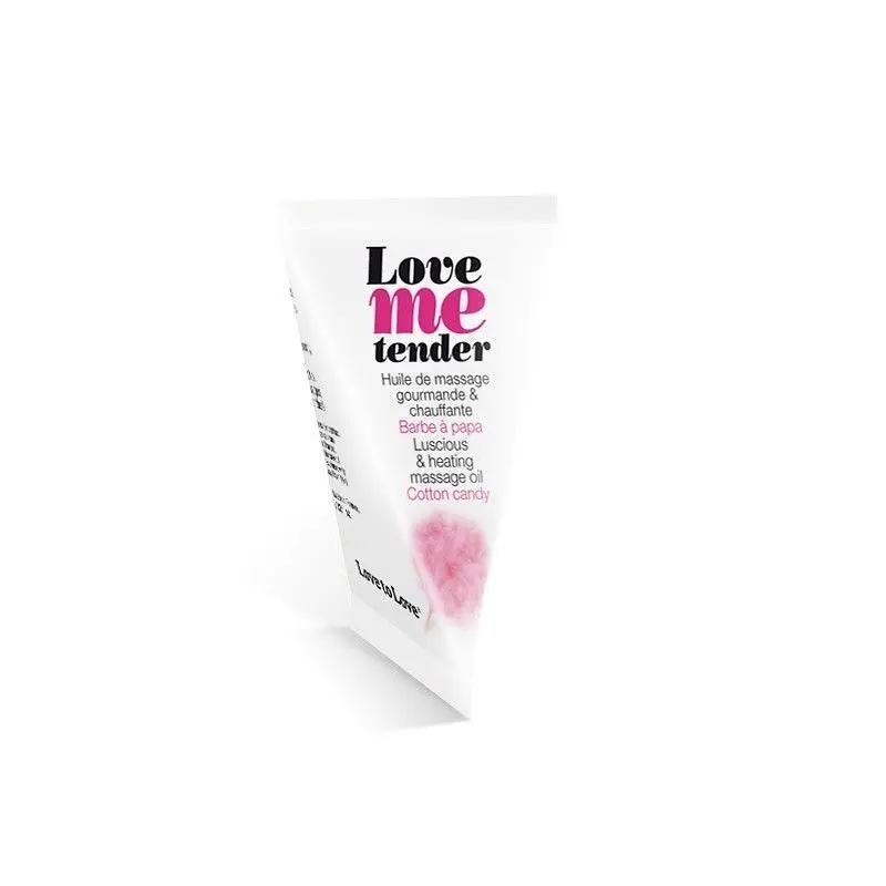 Масажна олія Love To Love Love Me Tender Cotton Candy, що розігріває, 10 мл (солодка вата) - фото 2