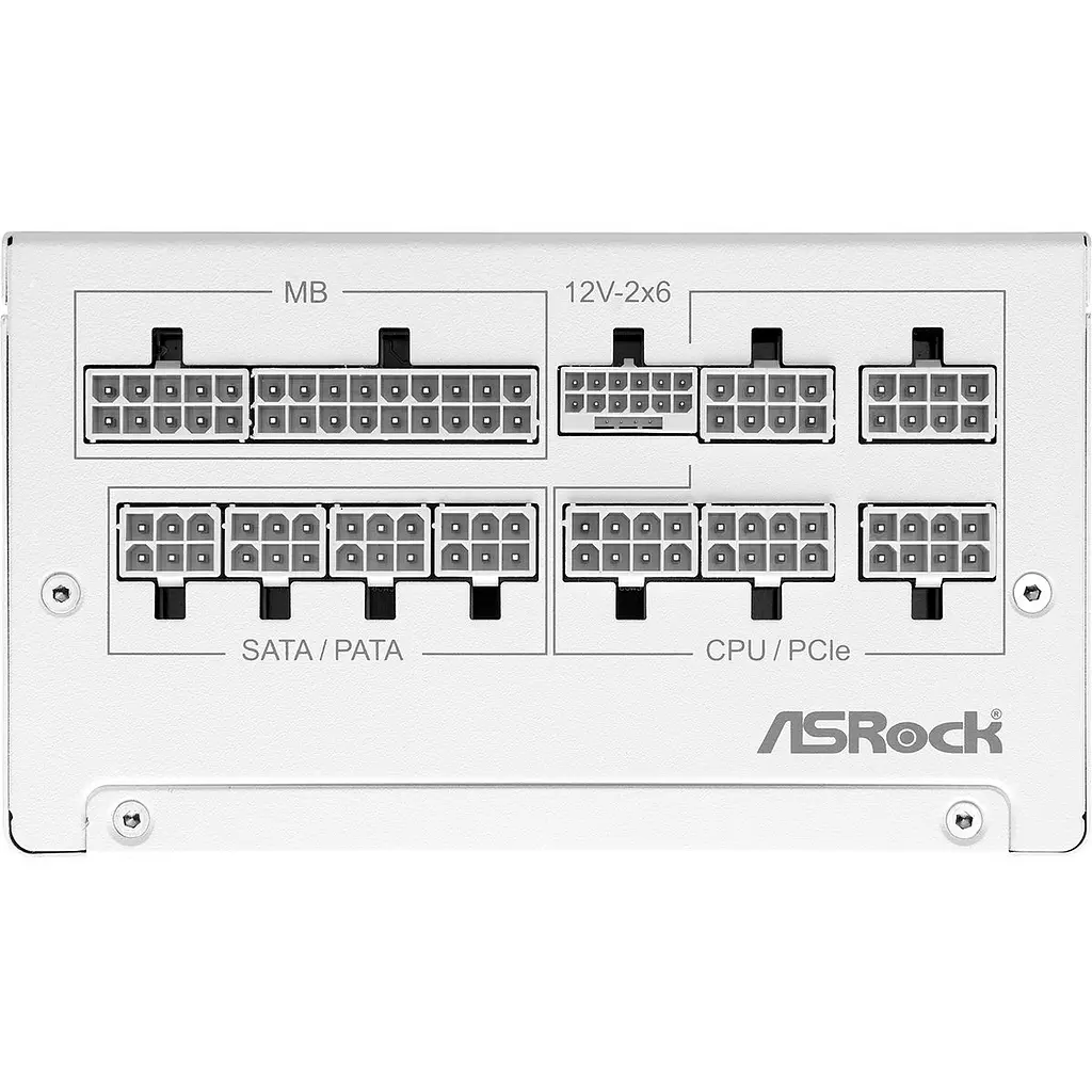 БЖ 850W ASRock SteelLegend White SL-850GW ATX 3.1 135mm, 80+ Gold, Fully Modular, Retail (SL-850GW) - фото 4