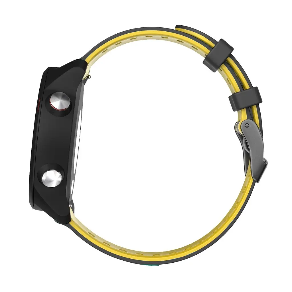 Силіконовий ремінець Rage для Amazfit GTR 4 GTR 3 GTR 3 Pro GTR 2 GTR 2e GTR 47mm Stratos - чорно-жовтий ширина кріплення 22мм Watchbands (W25-6WB29974600) - фото 5