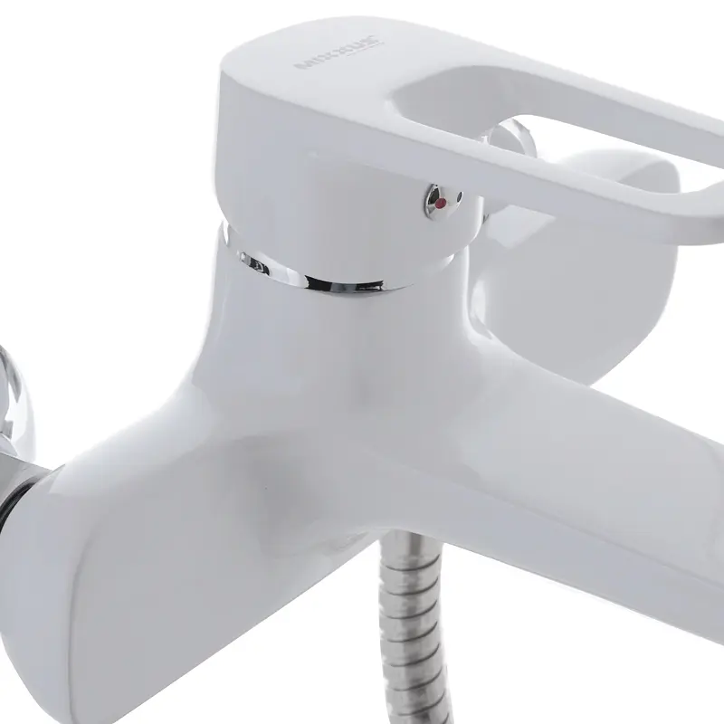 Смеситель для ванны с коротким изливом Mixxus Nevada 009 Euro white MI5800 Белый матовый - фото 2