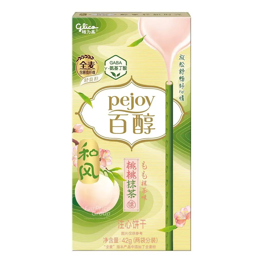 Печиво Glico Pejoy Peach & Matcha Flavour Cookie Stick 42 г