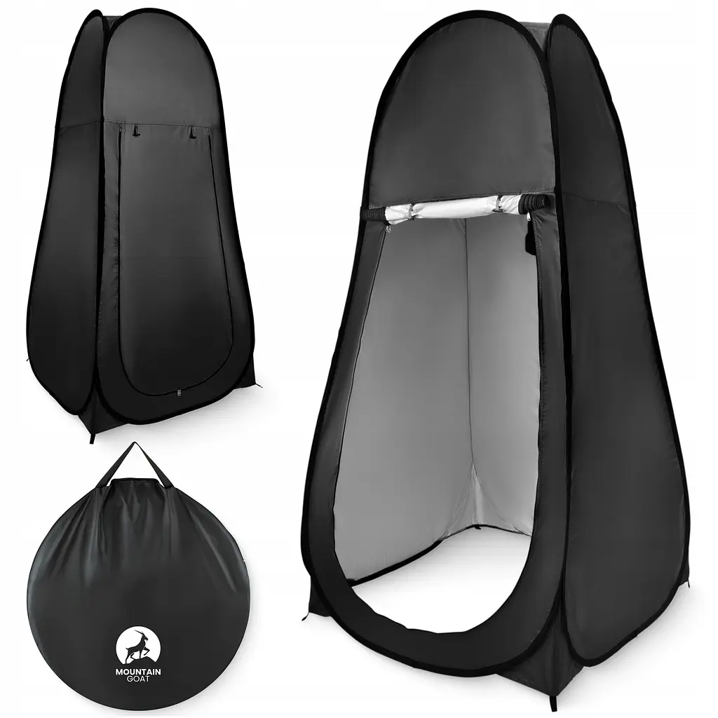 Намет туалет-душ, переодягальня Mountain Goat Pop-Up 200 x 110 x 110 см саморозкладний Black (P-5905973405195) - фото 2