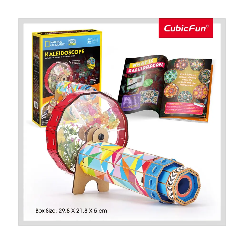 Пазл Cubic Fun Набір для моделювання STEM Калейдоскоп (DS1090h) - фото 3