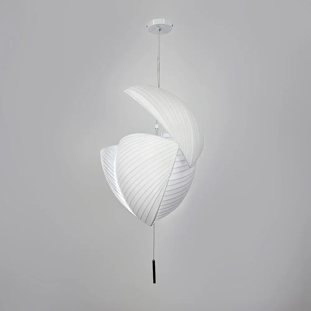 Люстра с 4-мя белыми фигурными пластинами | Ст. PL 051-500*650-4 Line F - фото 6