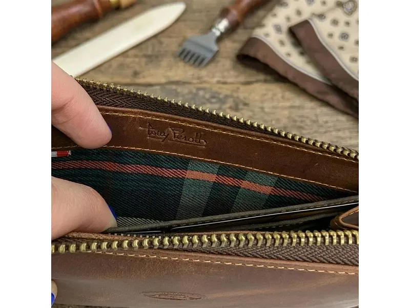 Портмоне Arno з натуральної шкіри crazy horse 2250 Коньячне 18,5x10,5x2,5 см TONY PEROTTI acs0032462 - фото 7