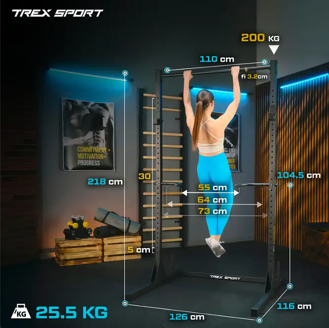 Стаціонарний підлоговий турнік Trex Sport TX-100PR - фото 16