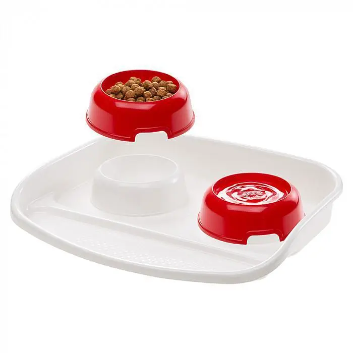 Пластиковий піднос з мисками для котів і собак Ferplast LINDO (FR71910021) - фото 2