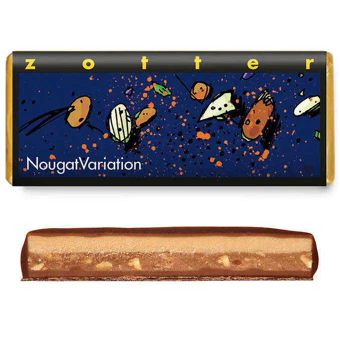 Шоколад молочний Zotter Nougat Variation органічний 70 г - фото 3