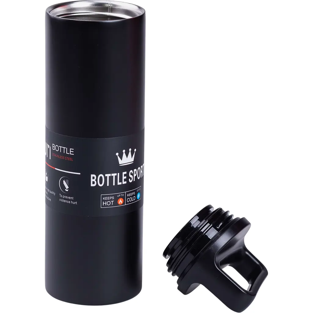 Термос Bottle Sport 500 мл с ручкой, черный Yiwu HPGM5009B - фото 2
