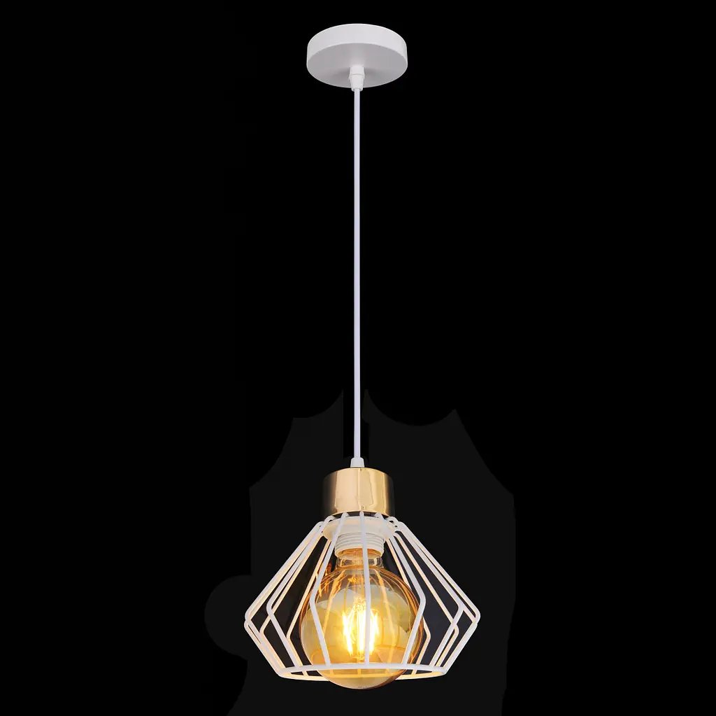 Люстра подвесная Brille Е27 60W WH (BL-393S/1) - фото 2