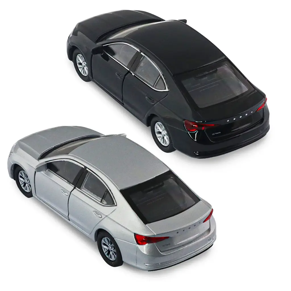 Автомодель - Skoda Octavia (черный, серебристый), в ассортименте - фото 9