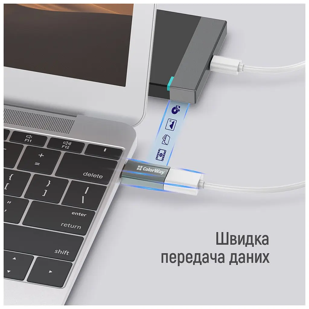 Переходник USB-A toUSB-C ColorWay (CW-AD-AC) - фото 10