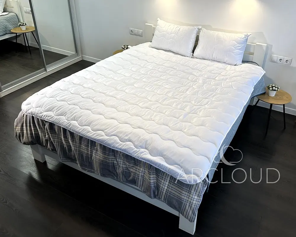 Ковдра зимова ArCloud Classic 170х205 у сумці + 2 подушки ArCloud Classic з кантом 50х70 у сумці + постільна білизна LARA сатин двоспальна модель на вибір - фото 4