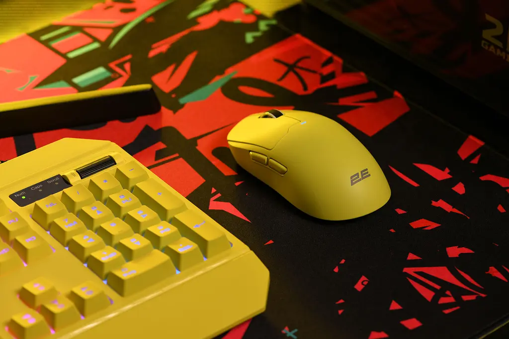 Миша 2E Gaming MG355 WL, RGB, USB-A/WL, жовтий - фото 2