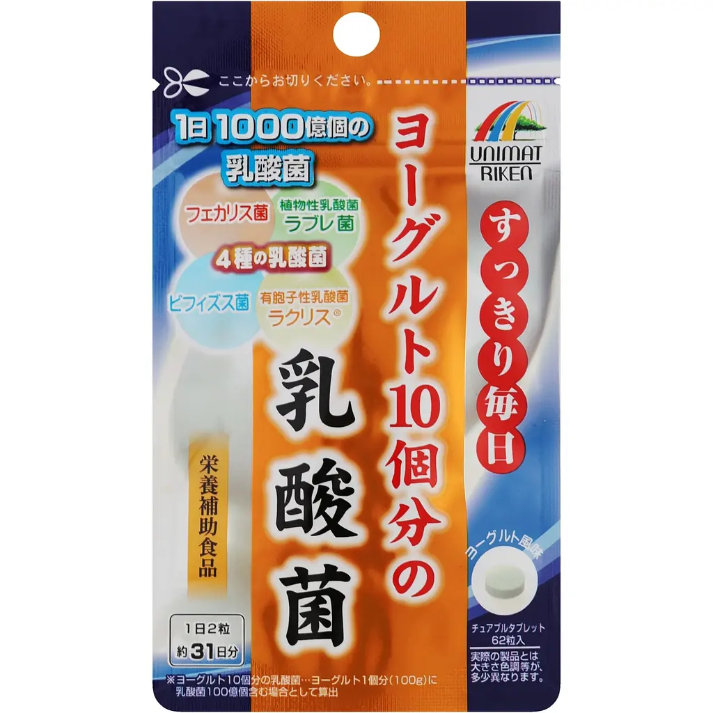 Диетическая добавка Unimat Riken молочнокислые бактерии, эквивалентные 10 йогуртам 62 шт.