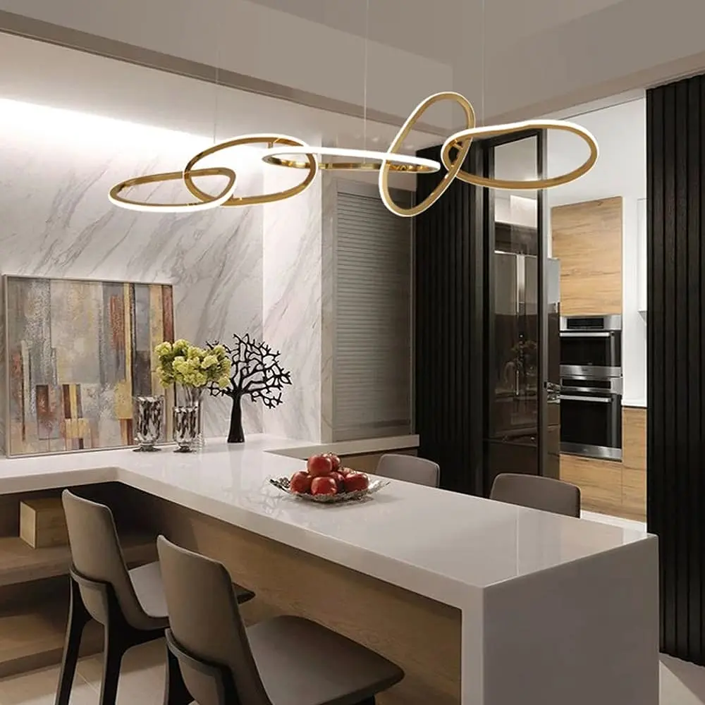 Эффектная удлиненная латунная люстра в корпусе 120х30 см Ст. AA242/5 Titanium | Line F - фото 4