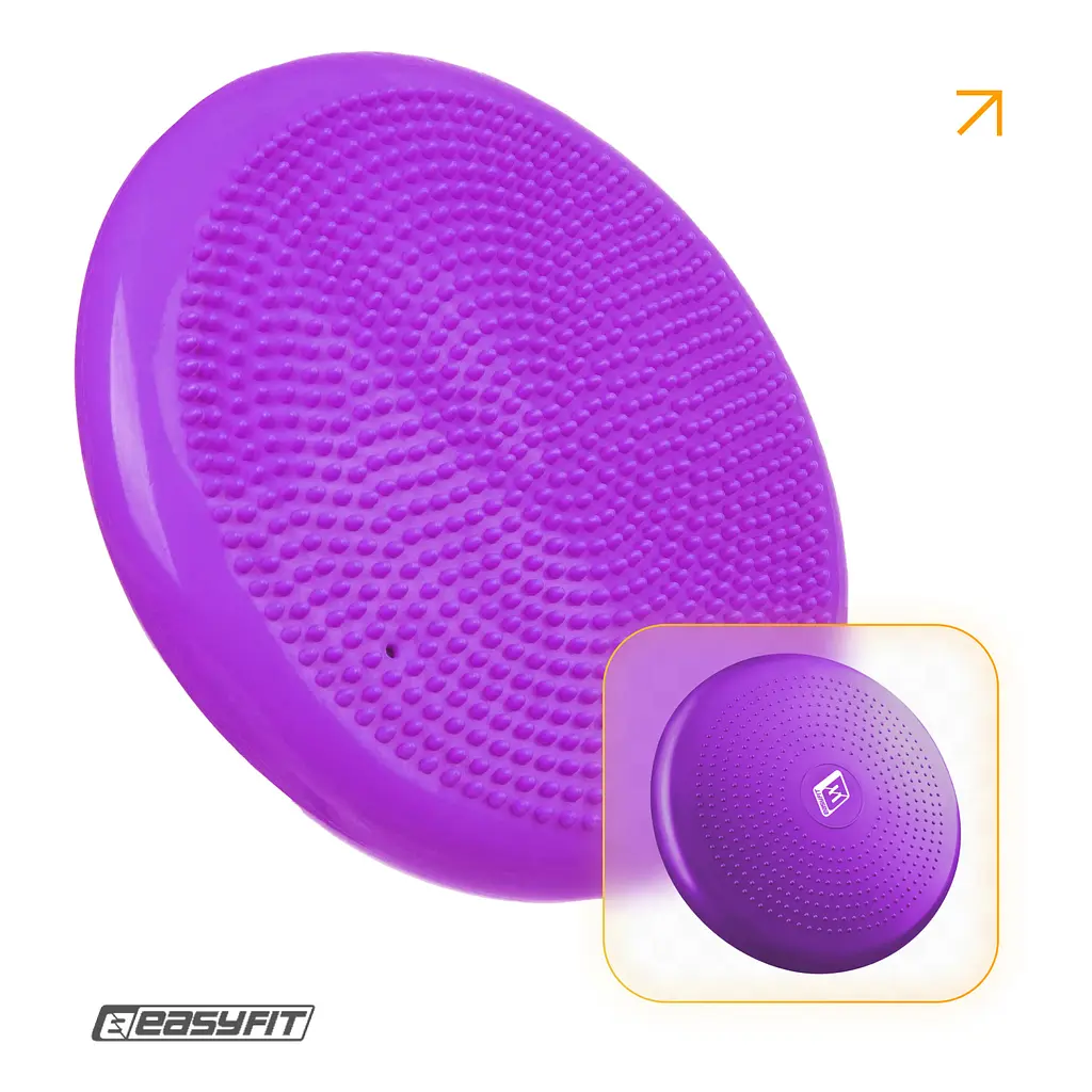 Балансировочная подушка массажная EasyFit фиолетовая - фото 2