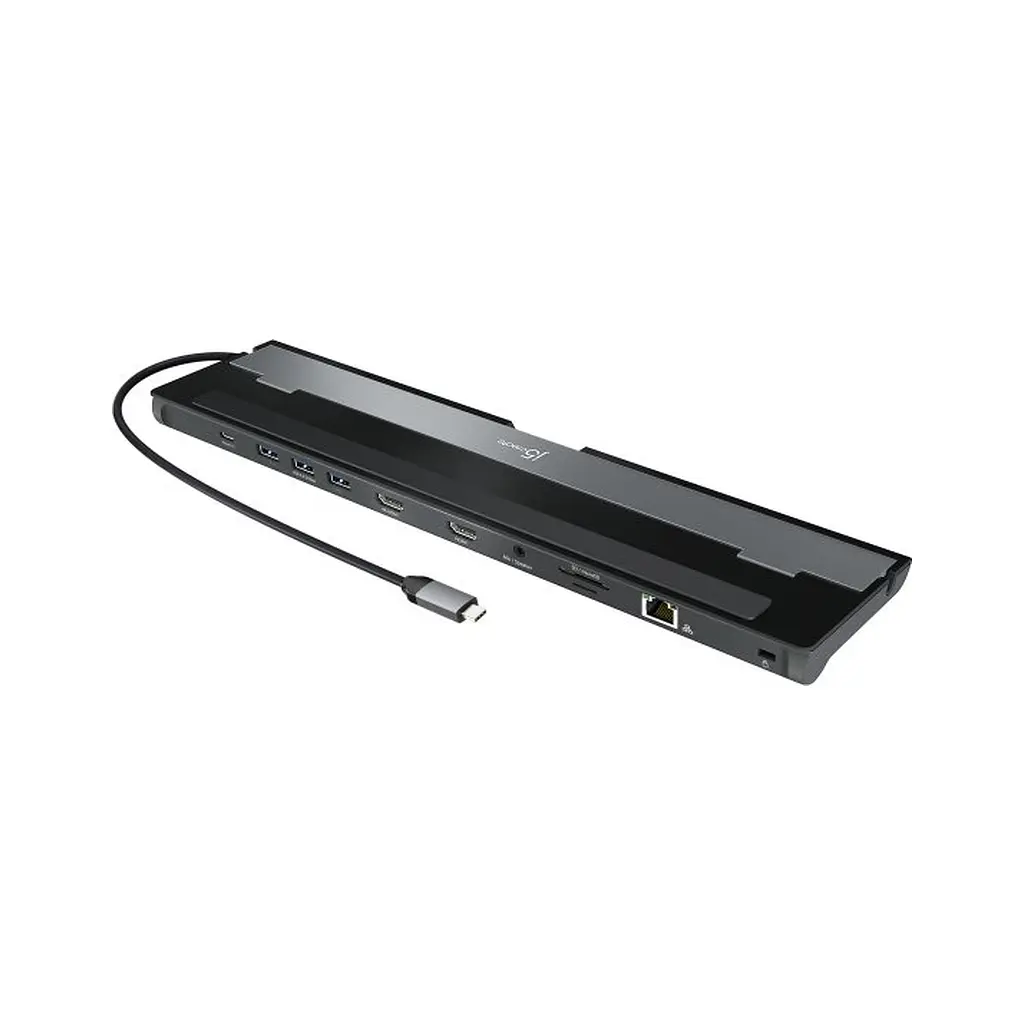 Порт-реплікатор J5create Dock-Station USB-C 10-in-1 (HDMI/PD/USB-A/USB-C/LAN/картридер/audio) (JCD542-N)