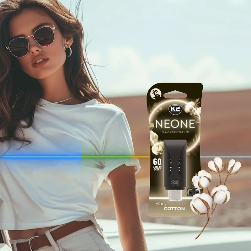 Ароматизатор повітря на обдув K2 NEON VIBE COTTON Бавовна (V373) (K20775) - фото 2