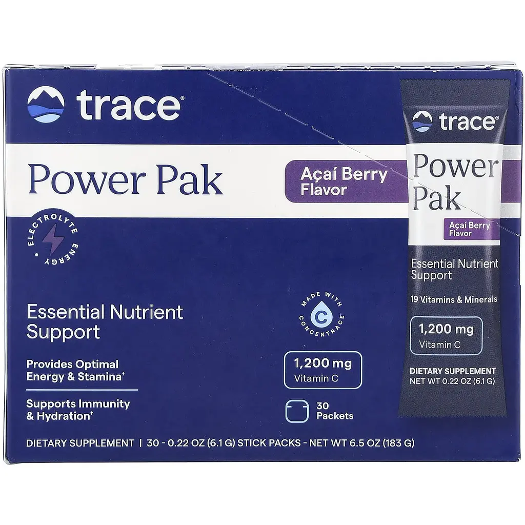 Электролиты Trace Minerals Electrolyte Stamina Power Pak со вкусом ягоды асаи 183 г (30 шт. х 6.1 г) - фото 4