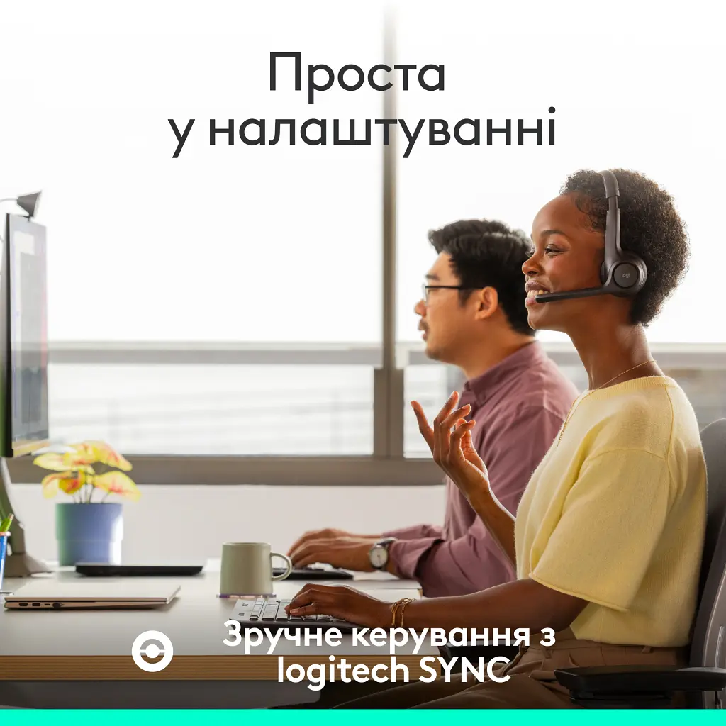 Навушники Logitech Zone 305 for Business Bluetooth Black (981-001458) - фото 8