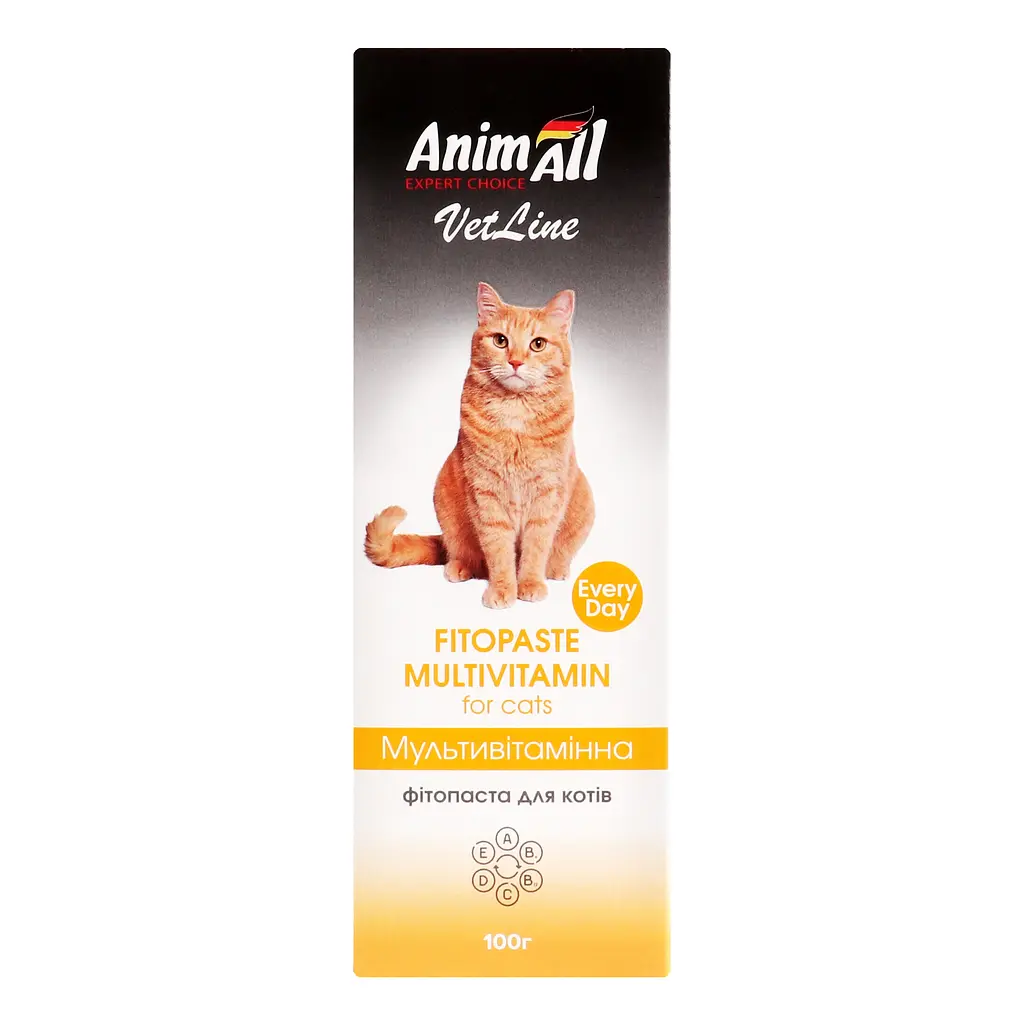 Фитопаста AnimAll VetLine Multivitamin для котов, 100 г (150568) - фото 2