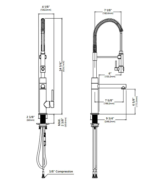 Смеситель для кухни Kraus Artec Pro KPF-1603SFACBMB, Черный матовый - фото 4