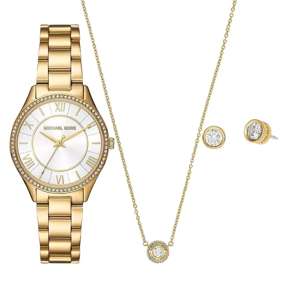 Жіночий подарунковий набір MICHAEL KORS MK4849SET 'Lauryn' (годинник + кольє + сережки) - фото 2