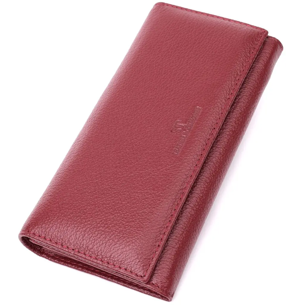 Оригінальний жіночий гаманець з натуральної шкіри ST Leather 22522 бордовий - фото 5