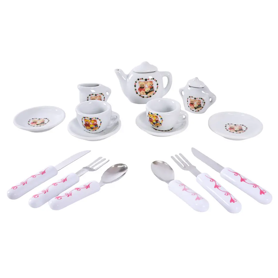 Дитячий набір посуду Tea set 868-E6-3 порцеляна, 17 предметів - фото 2