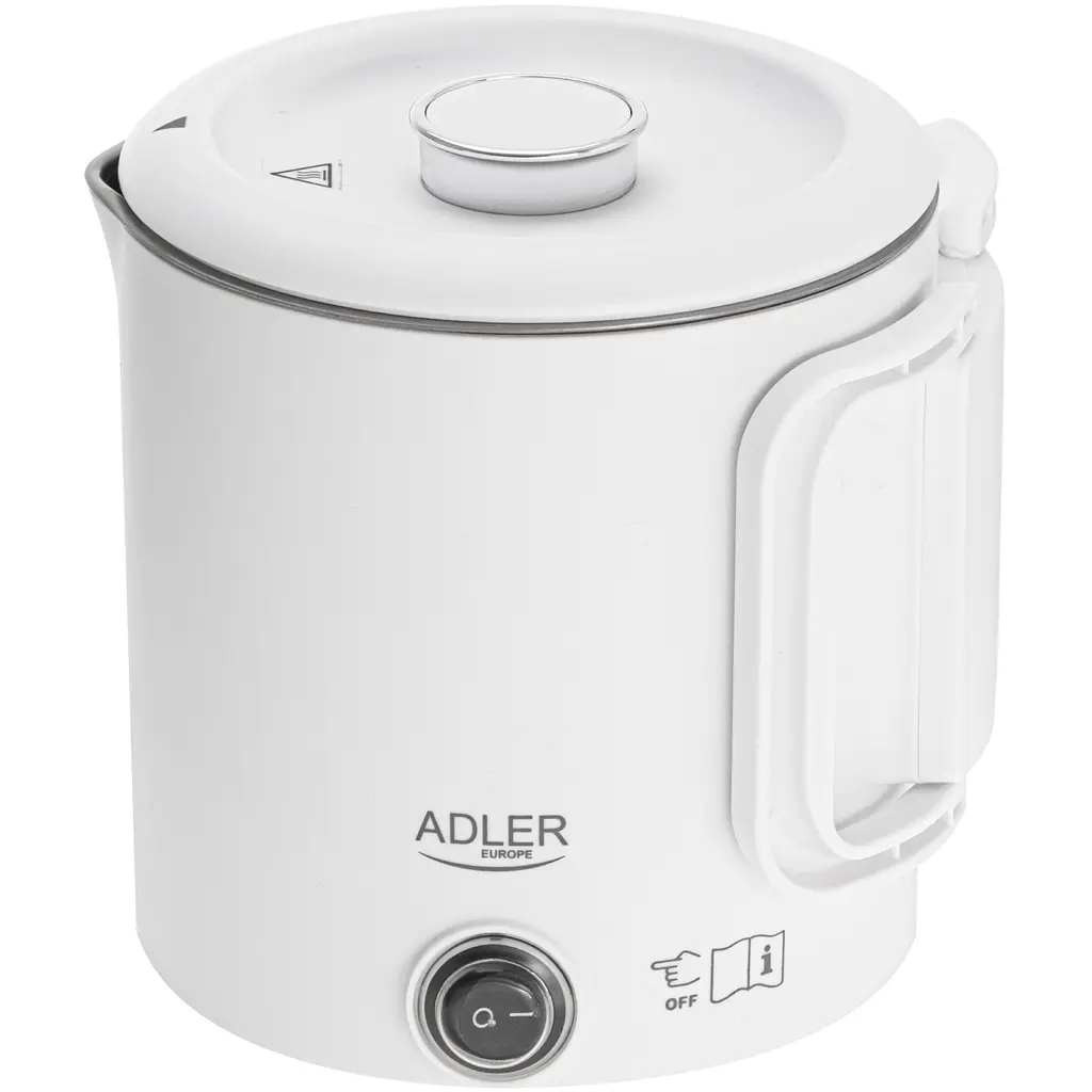 Електрочайник Adler AD 1388w дорожній 650Вт/ 0.8л/ подвійні стінки/ автовимкнення/ білий - фото 2