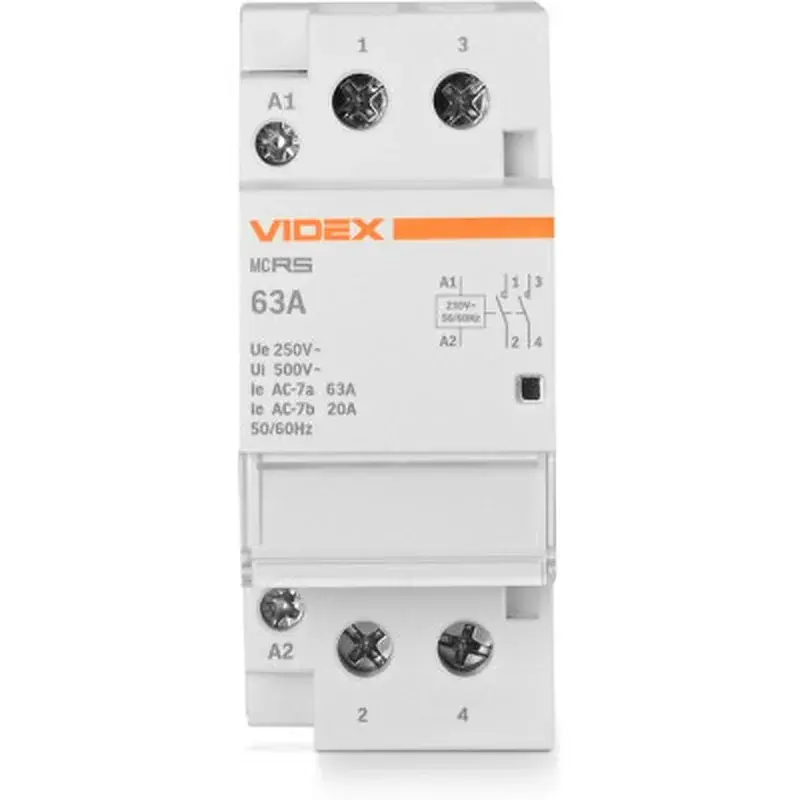Контактор Videx 2п 63А 2НВ VF-RS-MC2O-63 RESIST - фото 2