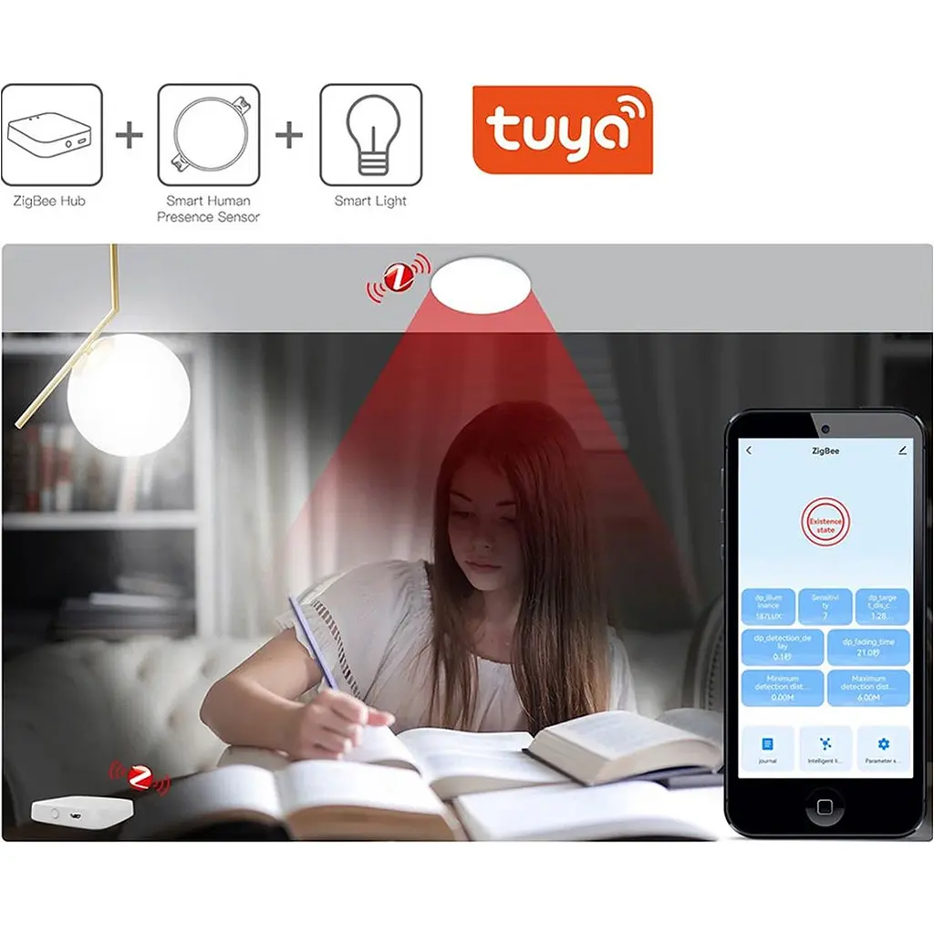 Датчик освітлення Tuya WKD-PIR06 ZigBee 5.8G [109107] - фото 5