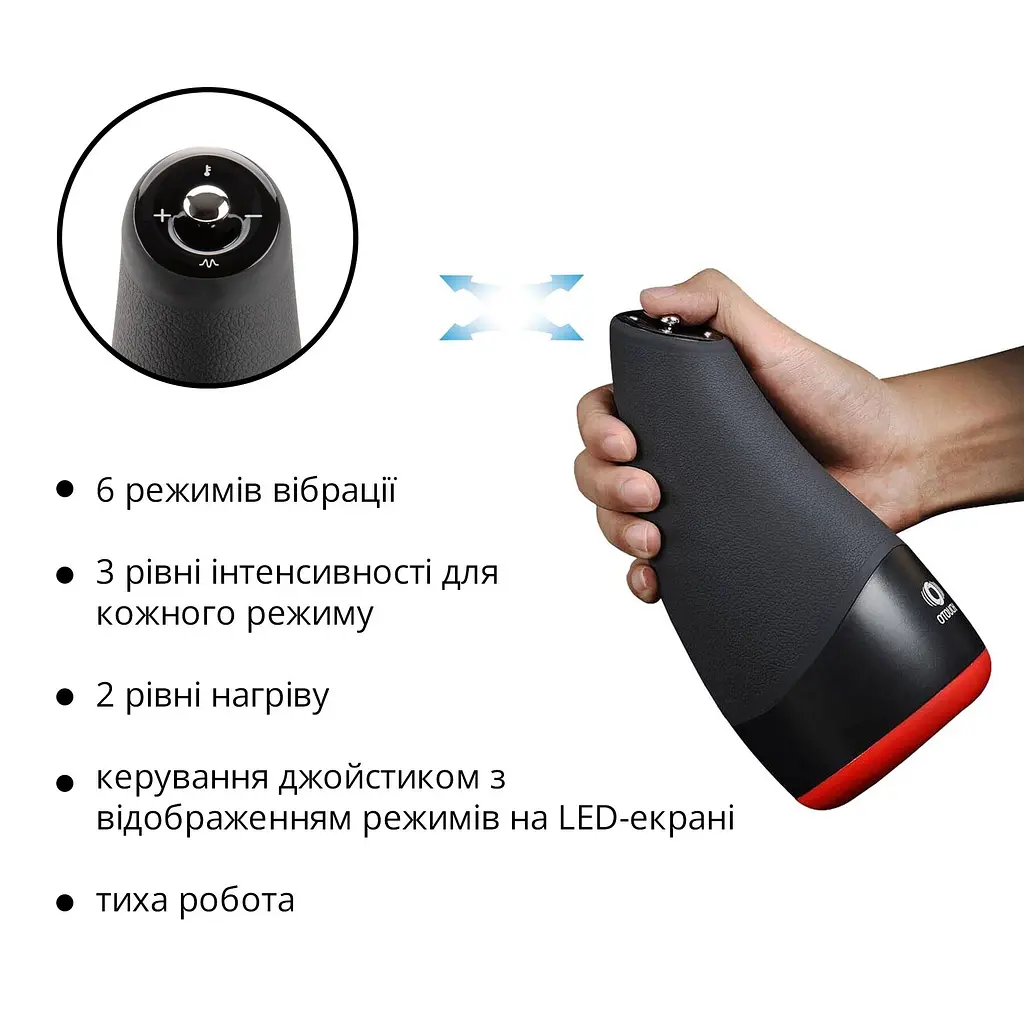 Преміальний мастурбатор Otouch CHIVEN 3, 6 режимів, 3 рівні інтенсивності, підігрів, джойстик - фото 3