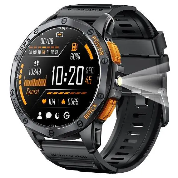 Розумний смарт годинник UWatch Smart GPS Max 2 ремінці Чорний (2385958966) - фото 2