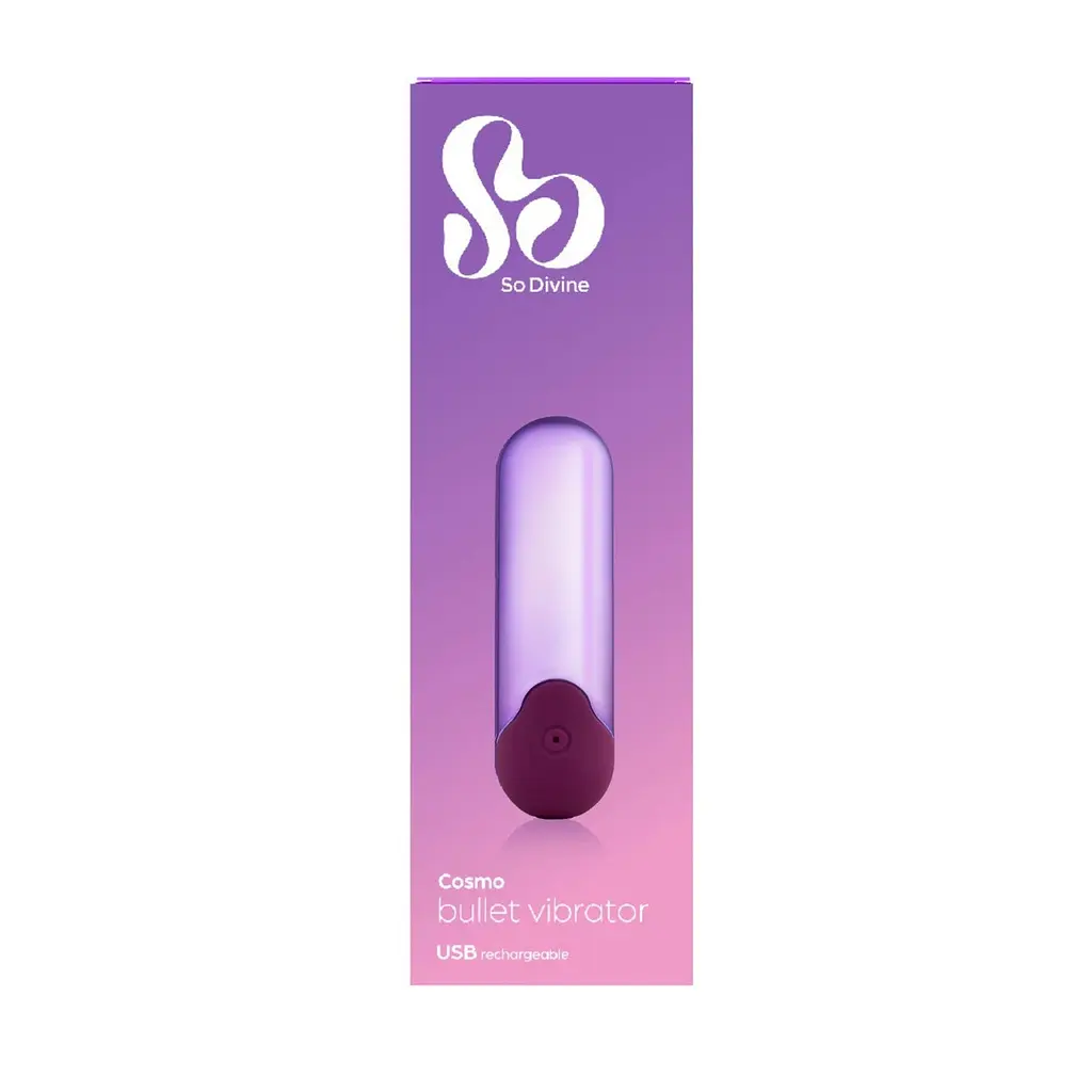 Вибратор So Divine Cosmo Mini Rechargeable Bullet 7.6 см (фиолетовый) - фото 4