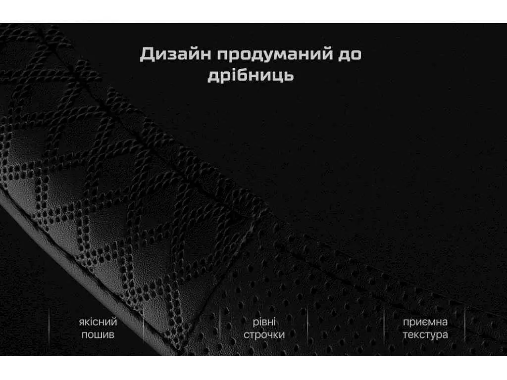 Чохол VOIN Шкірозамінник L Чохол на кермо VLOD-24UC29 BK L чорн/БО - фото 4