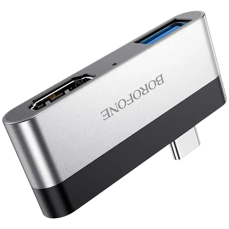 Перехідник Borofone DH2 Type-C to HDMI+USB3.0