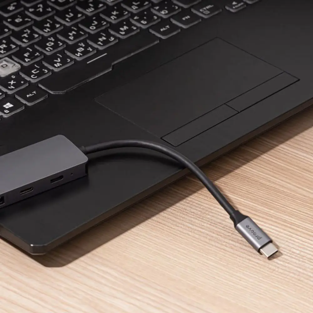 Type-C-Хаб Proove Iron Link 6 in 1 (2*USB3.0 + SD/TF + RJ45 + HDMI) - фото 5
