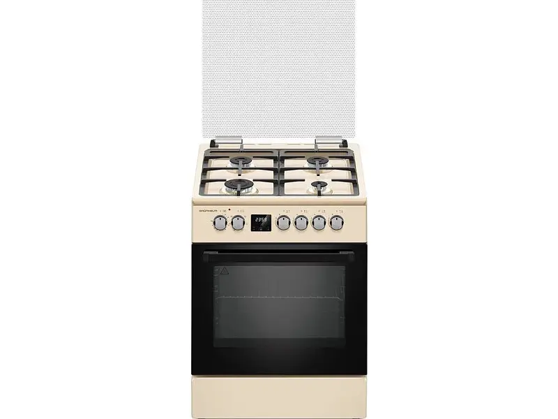 Комбінована плита Grunhelm FDR661234BE Бежева