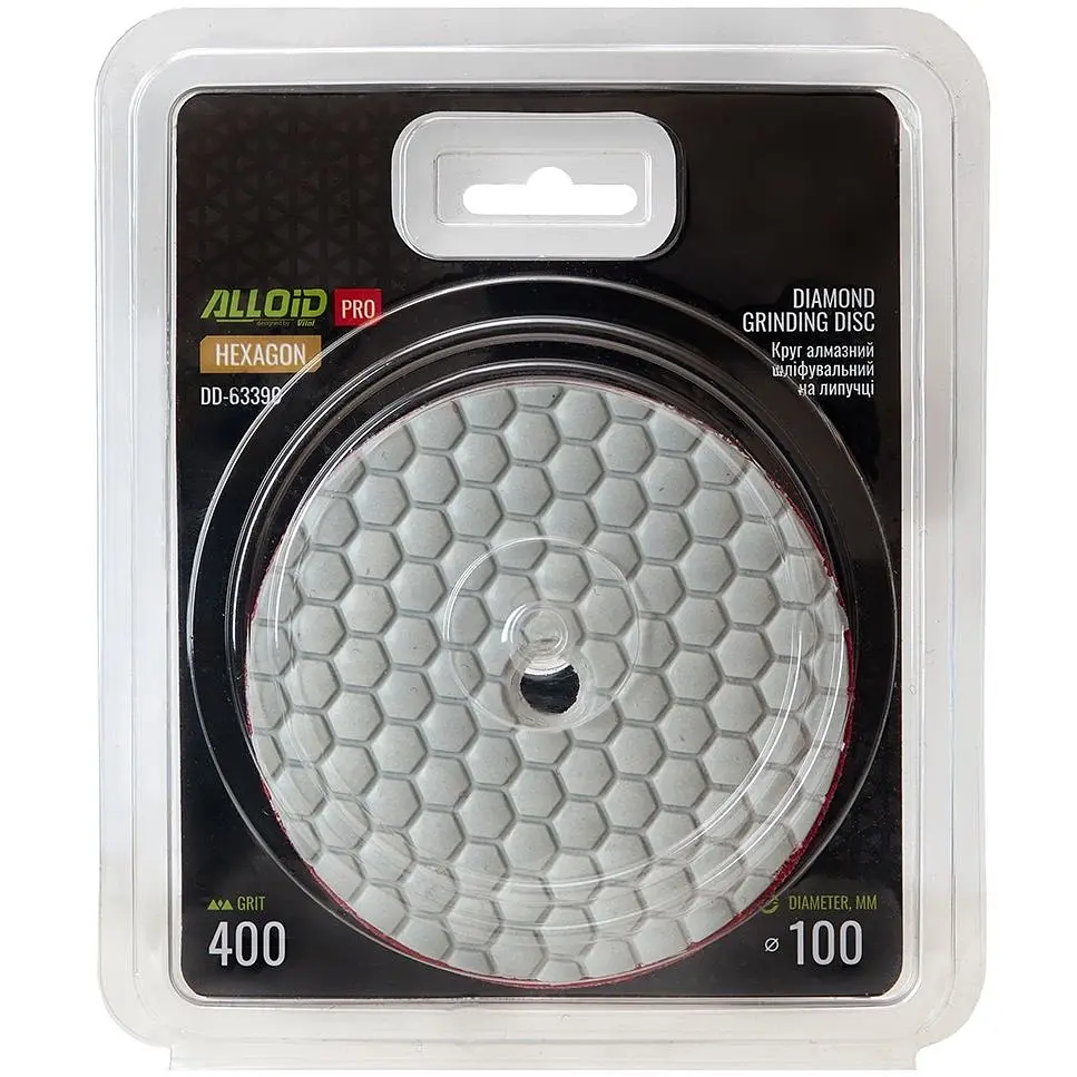 Круг алмазный Alloid Building Tools Hexagon шлифовальный на липучке 100 мм зерно 400 (DD-63390) - фото 6