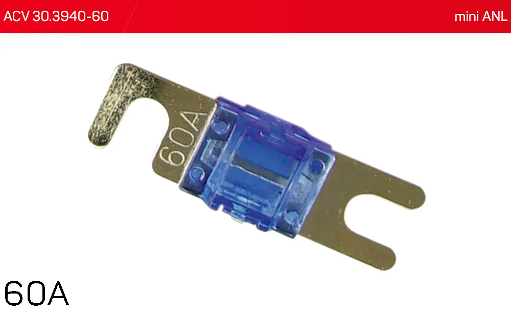 Запобіжник mini ANL 60А (1 шт.) ACV 30.3940-60 - фото 2