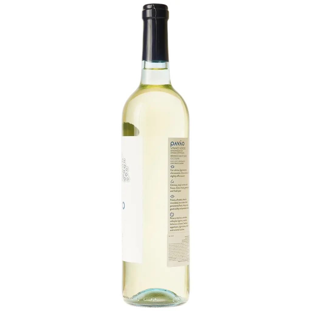 Вино Pavao Vinho Verde Escolha белое полусухое 11% 0.75 л - фото 5