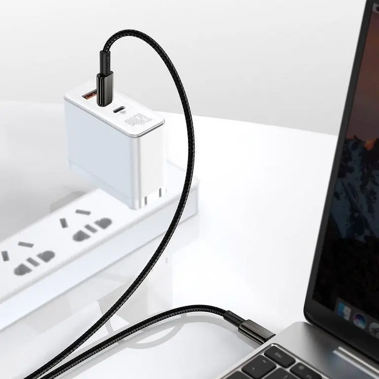 Кабель Baseus Tungsten Gold Series Fast Charging USB-C 100W 2m Black (CATWJ-A01) [77819] - фото 6