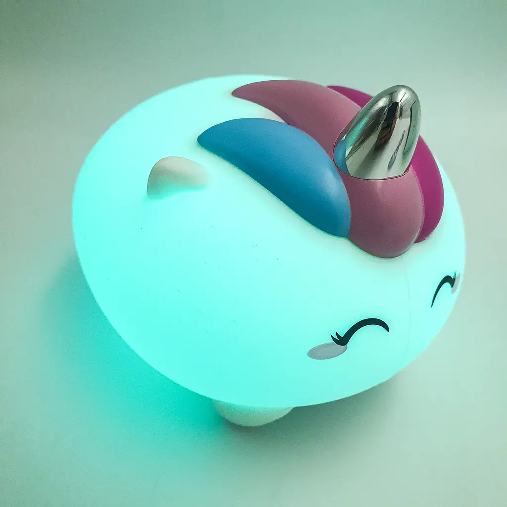 Силіконовий дитячий нічник Єдиноріг 7 LED акумуляторний USB світильник іграшка 3D TOYS LAMP - фото 2