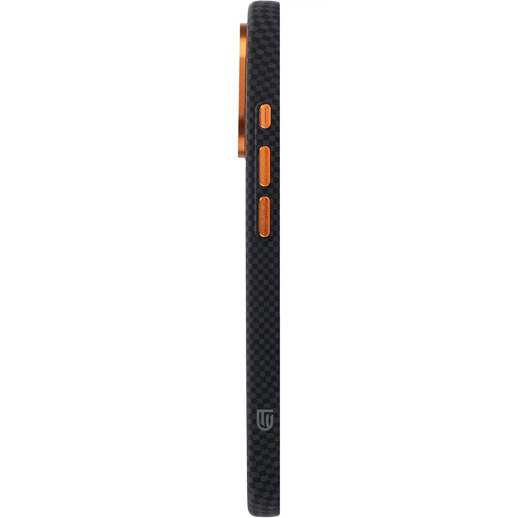 Чохол ArmorStandart LikeCarbon2 SE MagCase для Apple iPhone 17 Kevlar Black Orange (ARM89163) [156298] - фото 6