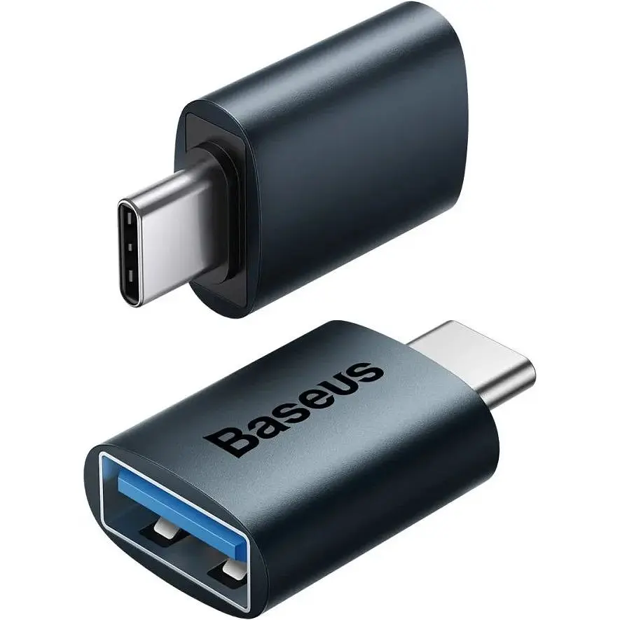 Адаптер Baseus Ingenuity Series Mini OTG Adaptor Type-C to USB-A 3.1 blue (ZJJQ000003) - фото 3